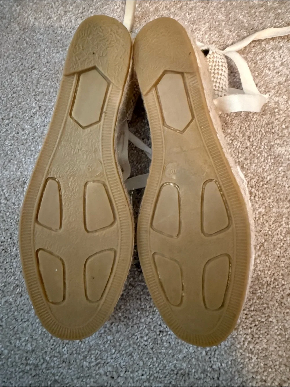 Gaimo hand made Lace Ankle-Tie Espadrille Wedges in Cream
